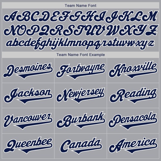 Maglia da baseball personalizzata autentica grigia, tonalità blu navy e bianca