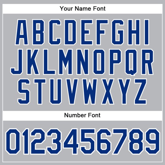 Maillot de baseball gris personnalisé Royal Authentic à rayures blanches Maillot de baseball gris personnalisé Royal Authentic à rayures blanches