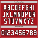 Maillot de baseball personnalisé rouge, blanc et noir, authentique Maillot de baseball personnalisé rouge, blanc et noir, authentique