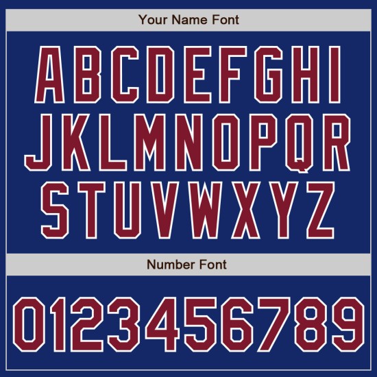 Maglia da baseball personalizzata Crimson-White Tone Two Royal Autentica