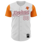 Maglia autentica personalizzata Fuckit Bay Baseball Revzzz Bianco Arancione-Cremisi 3D Maglia autentica personalizzata Fuckit Bay Baseball Revzzz Bianco Arancione-Cremisi 3D