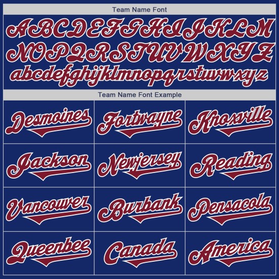 Maglia da baseball personalizzata Crimson-White Tone Two Royal Autentica