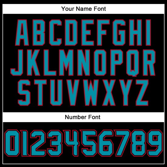 Maillot de baseball personnalisé noir bleu sarcelle-rouge authentique Maillot de baseball personnalisé noir bleu sarcelle-rouge authentique