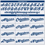 Maillot de baseball blanc authentique personnalisé Royal Maillot de baseball blanc authentique personnalisé Royal