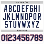 Maglia da baseball autentica bianca retrò blu navy-rossa personalizzata Maglia da baseball autentica bianca retrò blu navy-rossa personalizzata