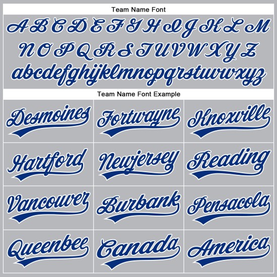 Maillot de baseball gris personnalisé Royal Authentic à rayures blanches Maillot de baseball gris personnalisé Royal Authentic à rayures blanches