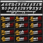 Maglia da baseball personalizzata autentica nera e oro Split Fashion