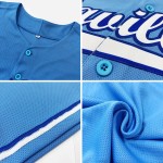 Maglia da baseball leggera blu-rossa-blu navy personalizzata autentica