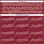 Maglia da baseball autentica Crimson personalizzata Crimson-Crema