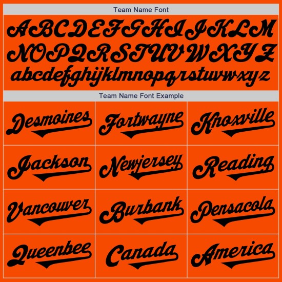 Maglia da baseball personalizzata autentica nera bicolore arancione Maglia da baseball personalizzata autentica nera bicolore arancione