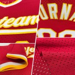 Maglia da baseball personalizzata autentica retrò bordeaux nera e oro antico