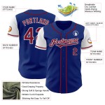 Maglia da baseball personalizzata Crimson-White Tone Two Royal Autentica