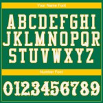 Maglia da baseball verde personalizzata Kelly autentica bianco-oro Maglia da baseball verde personalizzata Kelly autentica bianco-oro