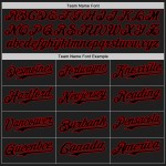 Maglia da baseball personalizzata con motivo a coriandoli 3D autentico rosso nero Maglia da baseball personalizzata con motivo a coriandoli 3D autentico rosso nero