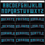 Maillot de baseball personnalisé noir bleu sarcelle-rouge authentique Maillot de baseball personnalisé noir bleu sarcelle-rouge authentique