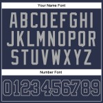 Maillot de baseball personnalisé authentique bleu marine bleu marine-gris Maillot de baseball personnalisé authentique bleu marine bleu marine-gris